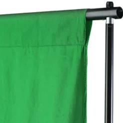 Taustakangas puuvilla, chromakey, 500x300 cm, vihreä