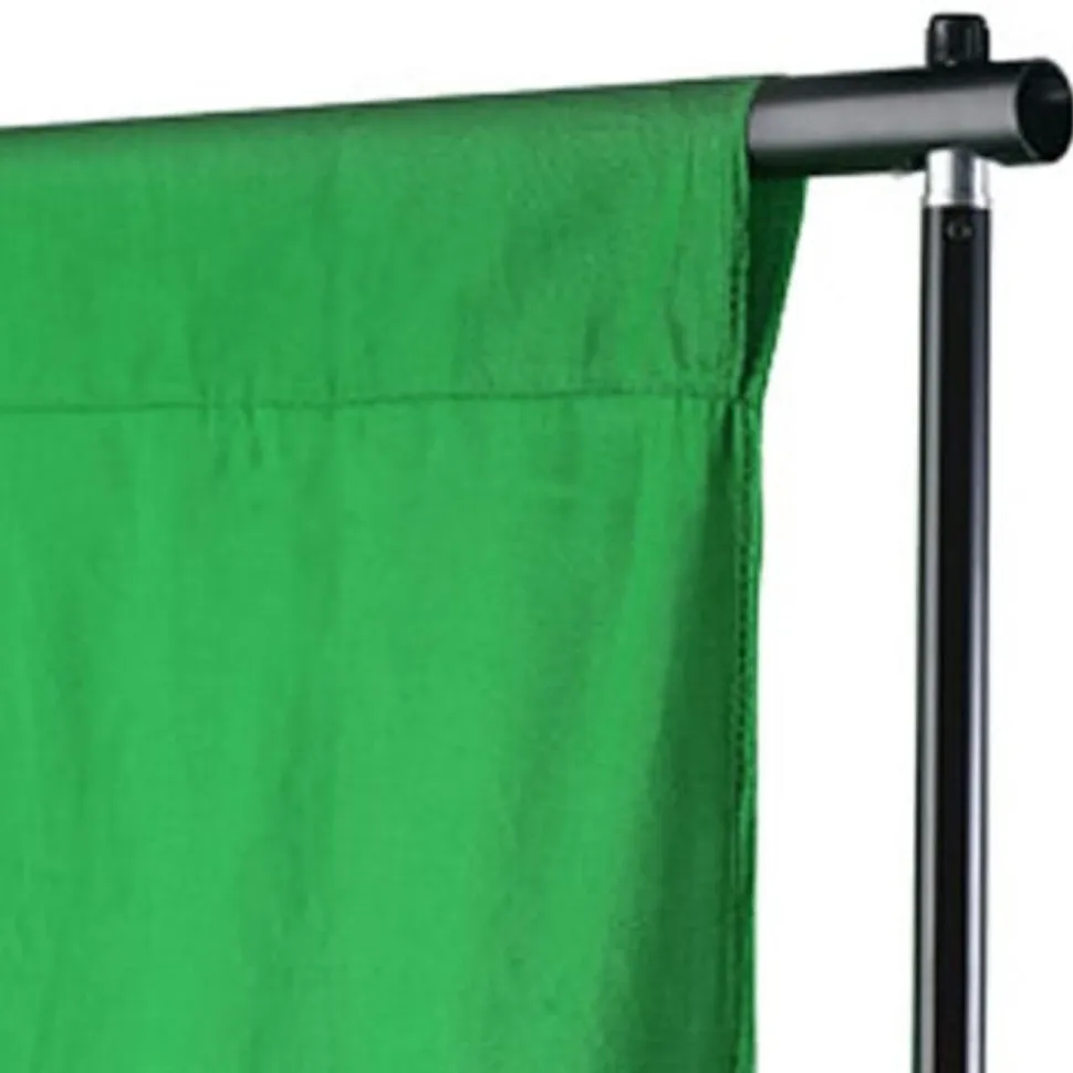 Taustakangas puuvilla, chromakey, 500x300 cm, vihreä