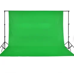 Taustakangas puuvilla, chromakey, 500x300 cm, vihreä