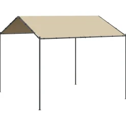 Telttakatos beige 3x3 m teräs ja kangas