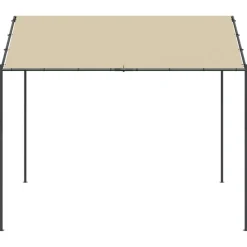Telttakatos beige 3x3 m teräs ja kangas