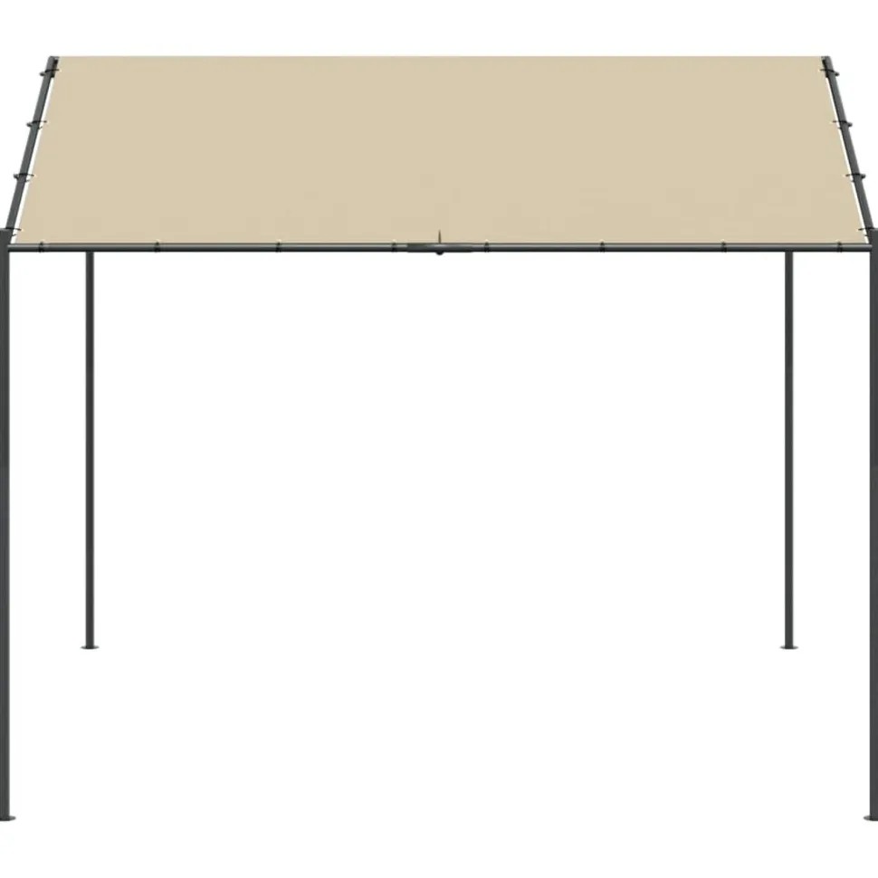 Telttakatos beige 3x3 m teräs ja kangas