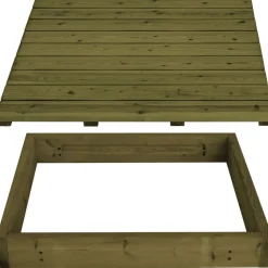 Terassielementti kehikko ja laatta 980x980x140mm OUTLET vihreä