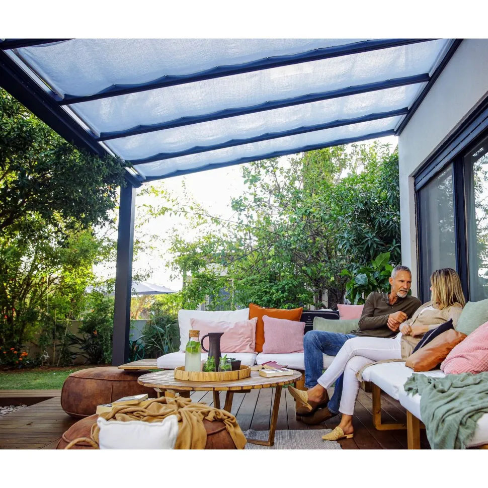 Terassikatoksen kattoverho Palram-Canopia Stockholm, valkoinen, eri kokoja