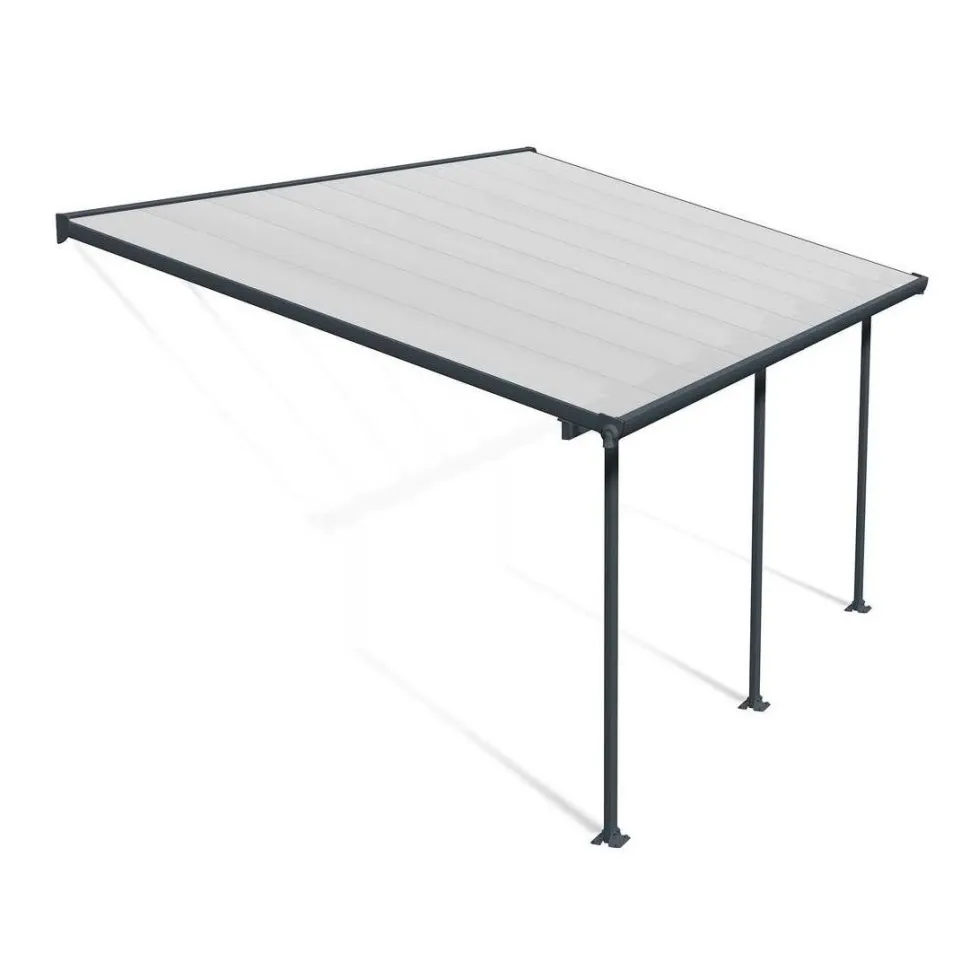 Terassikatos Palram-Canopia Feria 3 x 5,5 m harmaa/kirkas