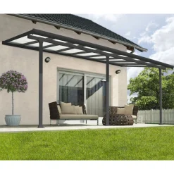 Terassikatos Palram-Canopia Feria 3 x 5,5 m harmaa/kirkas