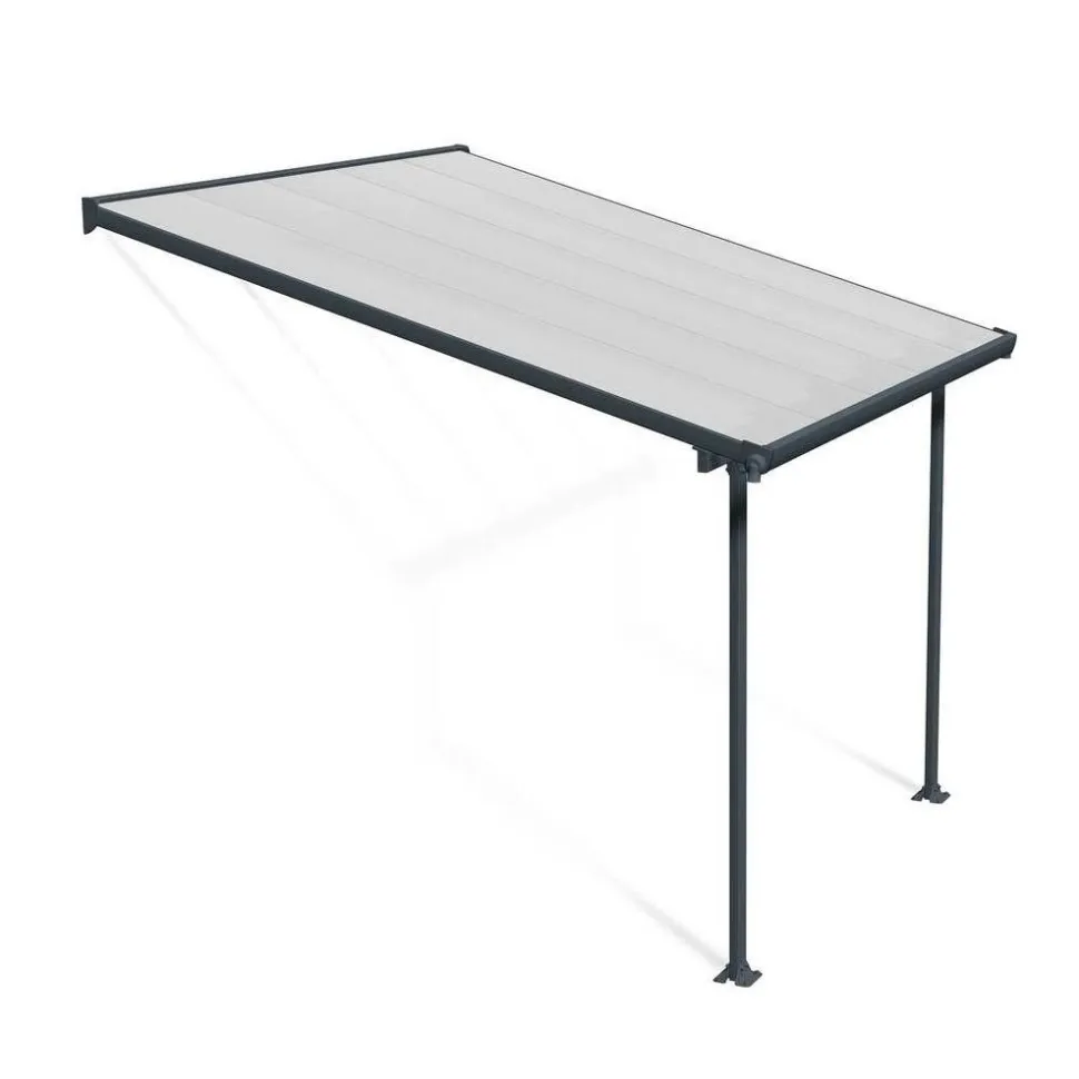 Terassikatos Palram-Canopia Feria 3 x 3 m harmaa/kirkas
