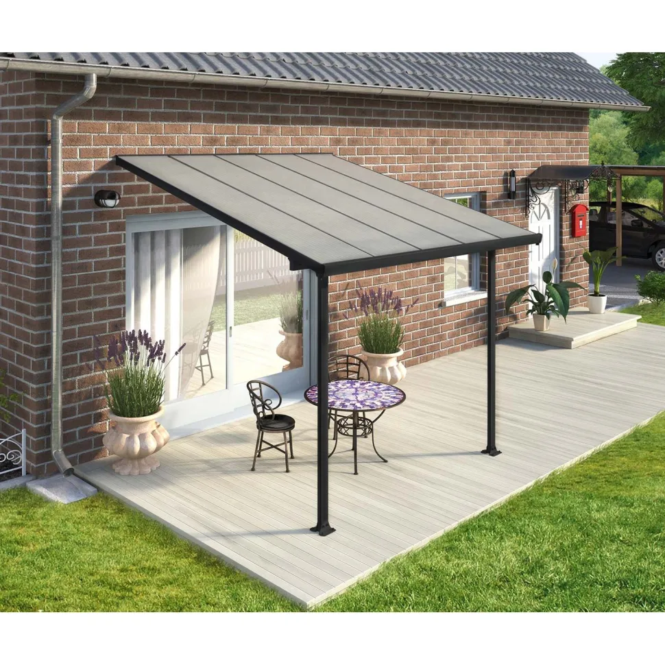 Terassikatos Palram-Canopia Feria 3 x 3 m harmaa/kirkas
