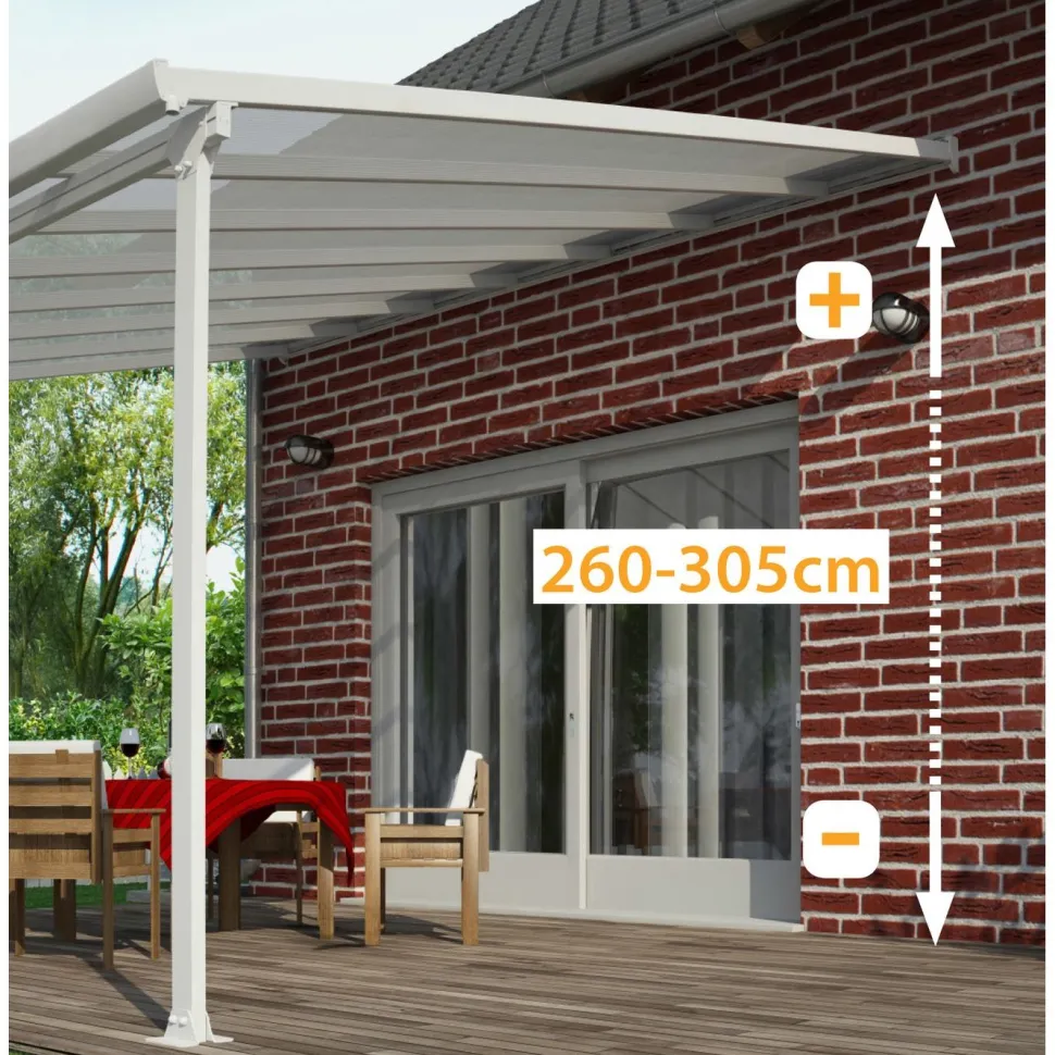 Terassikatos Palram-Canopia Feria 3 x 4,25 m harmaa/kirkas