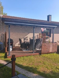 Terassikatos Palram-Canopia Olympia 3x4,25 m harmaa/kirkas