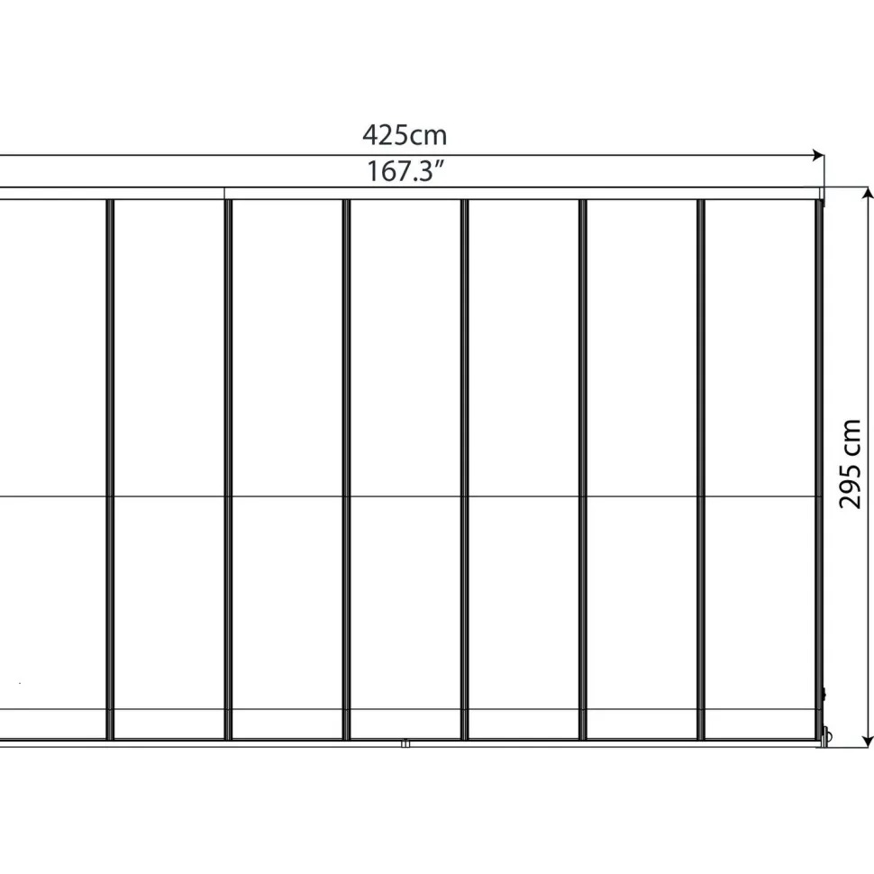 Terassikatos Palram-Canopia Olympia 3x4,25 m harmaa/kirkas