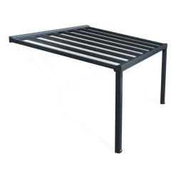 Terassikatos Palram-Canopia Stockholm Premium, 3.4x5.2m, harmaa/kirkas