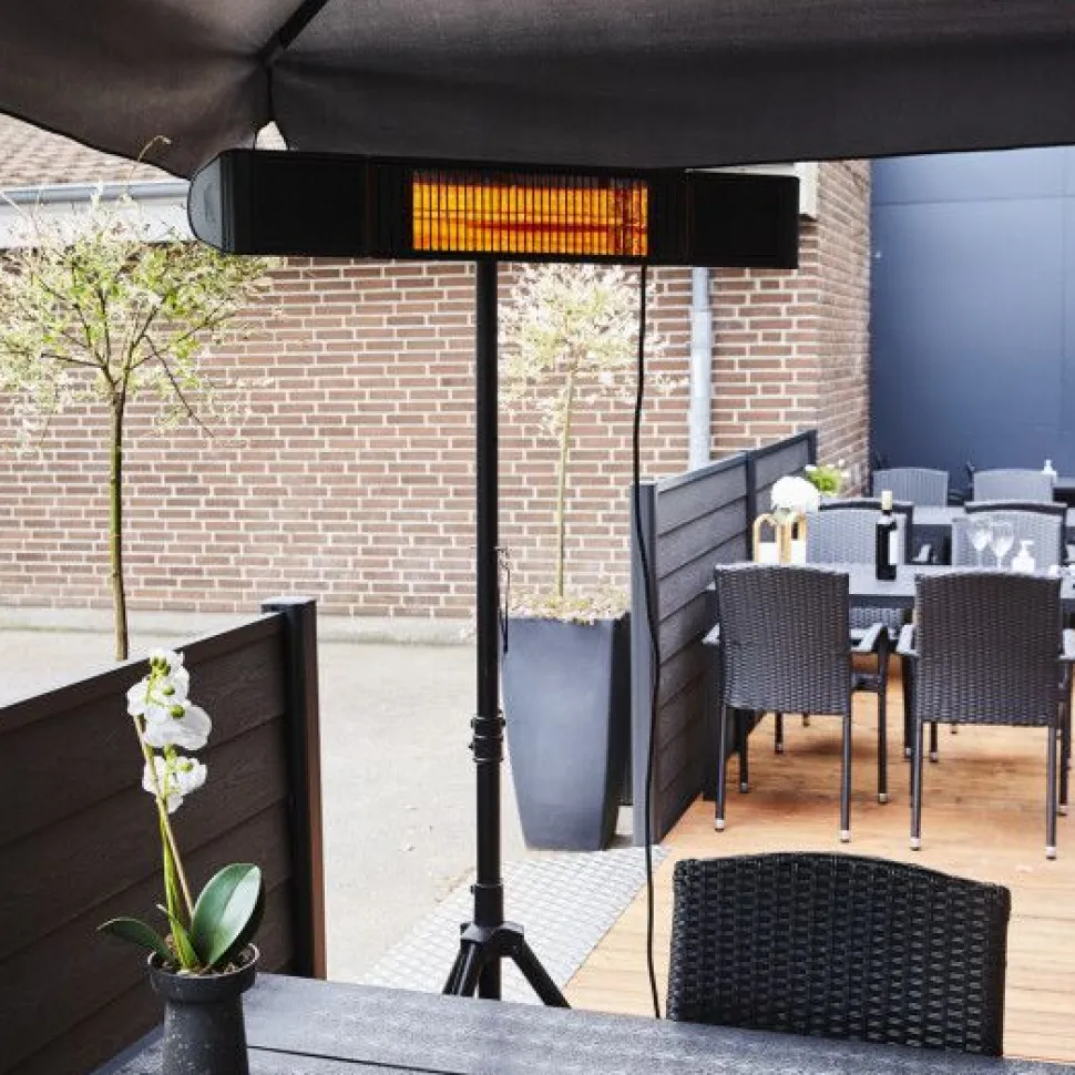 Terassilämmitin HEAT1 Eco High-line 660-2000W BT kaiuttimet kaukosäädin musta