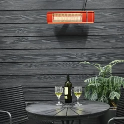 Terassilämmitin HEAT1 Eco High-line 660-2000W kaukosäädin punainen