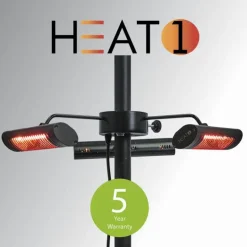 Terassilämmitin HEAT1 Eco High-line 3 x 670W kaukosäädin musta