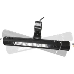 Terassilämmitin HEAT1 ECO Plus-line, 2000W, oskilloiva, musta