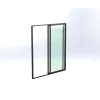 Terassin lasiliukuovi Keraplast 2-os. 2100x1945mm, kirkas/harmaa, sisäpuolinen nuppilukitus