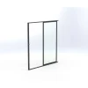 Terassin lasiliukuovi Keraplast 1-os. 2100x915mm, kirkas/harmaa, sisäpuolinen nuppilukitus