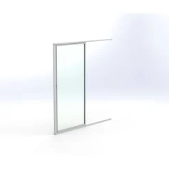 Terassin lasiliukuovi Keraplast 1-os. 2100x915mm, kirkas/valkoinen, sisäpuolinen nuppilukitus