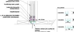 Terassin lasiliukuovi Keraplast 2-os. 2100x1945mm, kirkas/valkoinen, sisäpuolinen nuppilukitus
