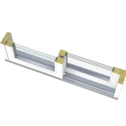 Terassin liukovi Seicom Excellent 184mm, 2-osainen, 3-lasinen, puu, mittatilausovi
