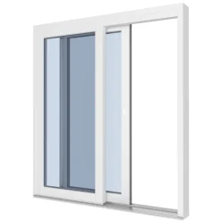 Terassin liukovi Seicom Excellent 184mm, 2-osainen, 3-lasinen, puu, mittatilausovi