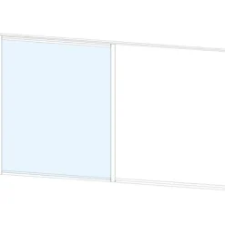Terassin liukulasi-ikkuna Keraplast 1-os. 1100x915mm, kirkas/valkoinen