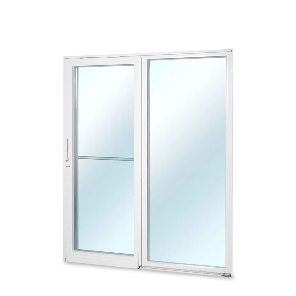 Terassin liukuovi Seicom Portal PSK 200Z A 3K, PVC, 2-osainen, 3-lasinen mittatilausovi