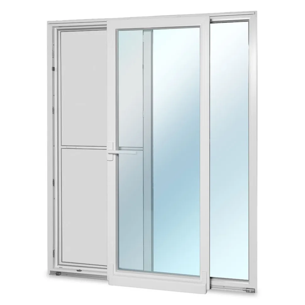 Terassin liukuovi Seicom Portal PSK 200Z A 3K, PVC, 2-osainen, 3-lasinen mittatilausovi