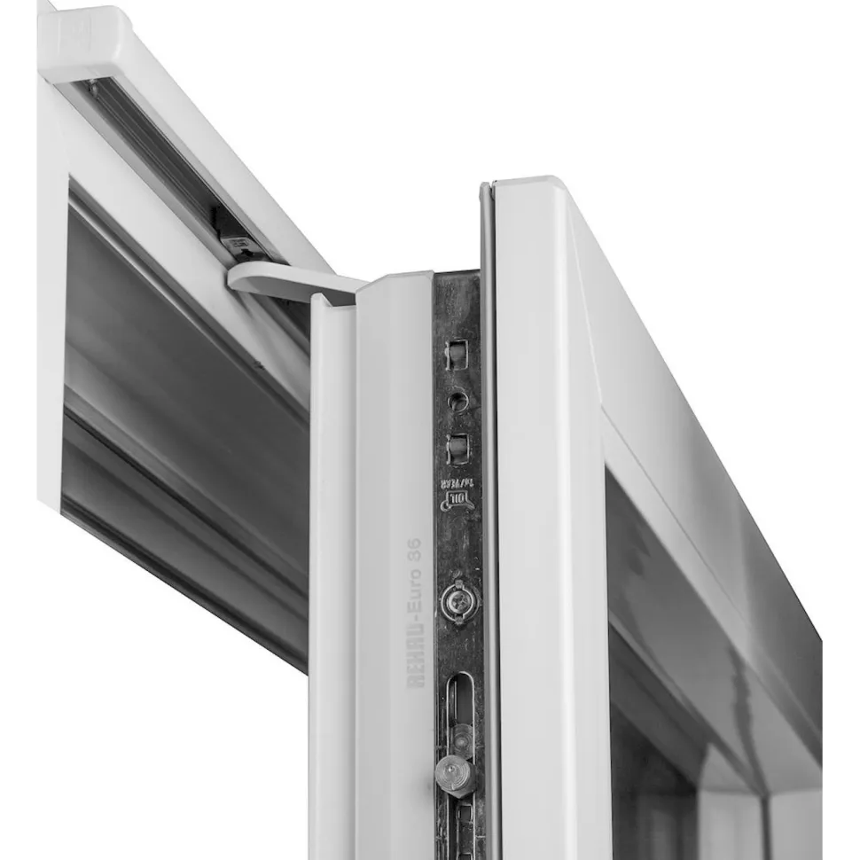 Terassin liukuovi Seicom Portal PSK 200Z A 3K, PVC, 2-osainen, 3-lasinen mittatilausovi
