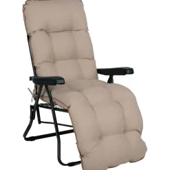 Terassituoli Home4You BADEN-BADEN beige pehmusteella, vihreä