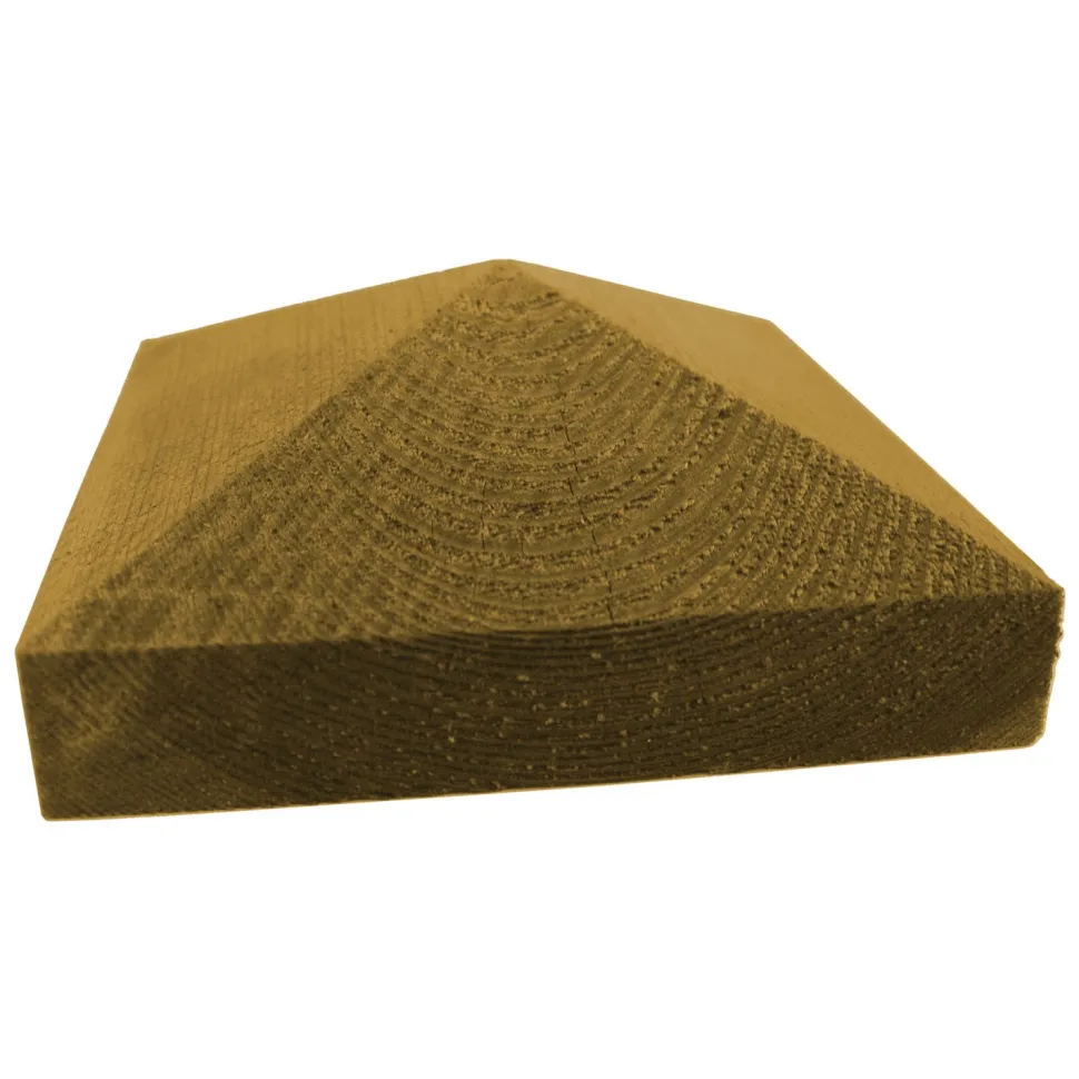 Tolpanhattu Pyramidi K380 123x123x50 mm vihreä 100 mm tolpalle