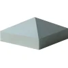 Tolpanhattu valkoinen pyramidi 70x70mm tolpalle