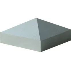 Tolpanhattu valkoinen pyramidi 70x70mm tolpalle