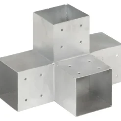 Tolppaliitin X-muoto galvanoitu metalli 101x101mm