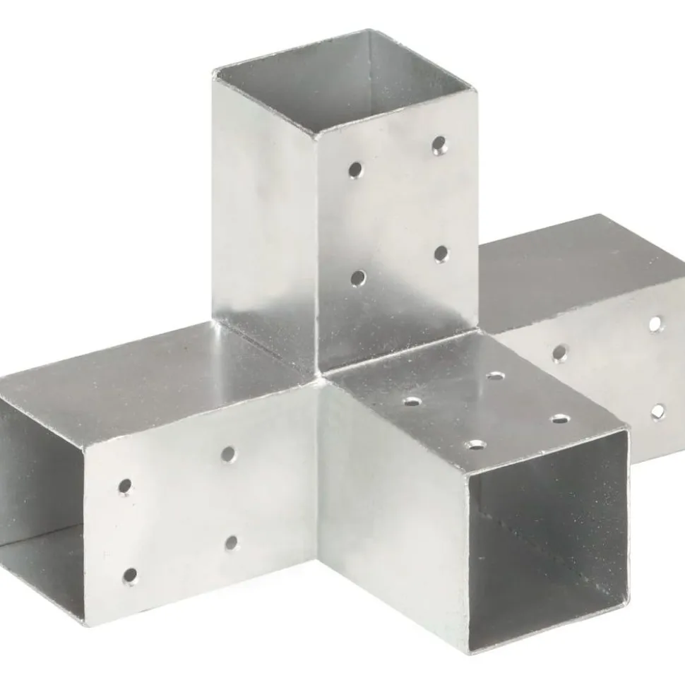 Tolppaliitin X-muoto galvanoitu metalli 71x71mm