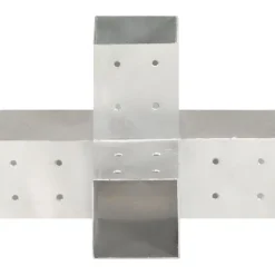 Tolppaliitin X-muoto galvanoitu metalli 81x81mm