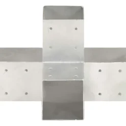 Tolppaliitin X-muoto galvanoitu metalli 91x91mm