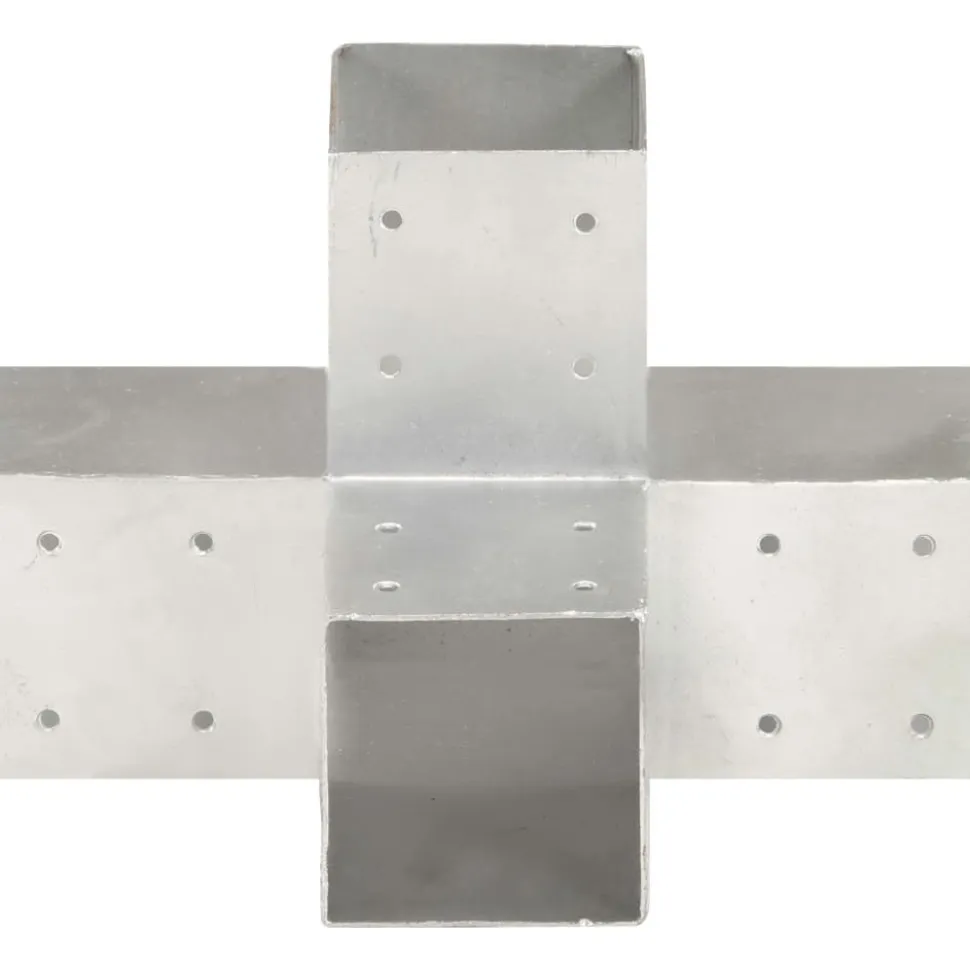 Tolppaliitin X-muoto galvanoitu metalli 91x91mm
