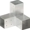 Tolppaliitin Y-muoto galvanoitu metalli 81x81mm