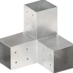 Tolppaliitin Y-muoto galvanoitu metalli 81x81mm