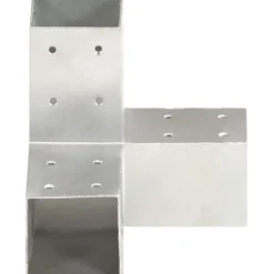 Tolppaliitin Y-muoto galvanoitu metalli 81x81mm
