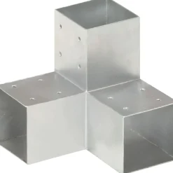 Tolppaliitin Y-muoto galvanoitu metalli 91x91mm