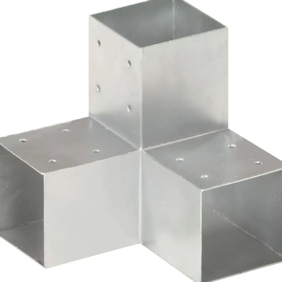 Tolppaliitin Y-muoto galvanoitu metalli 91x91mm