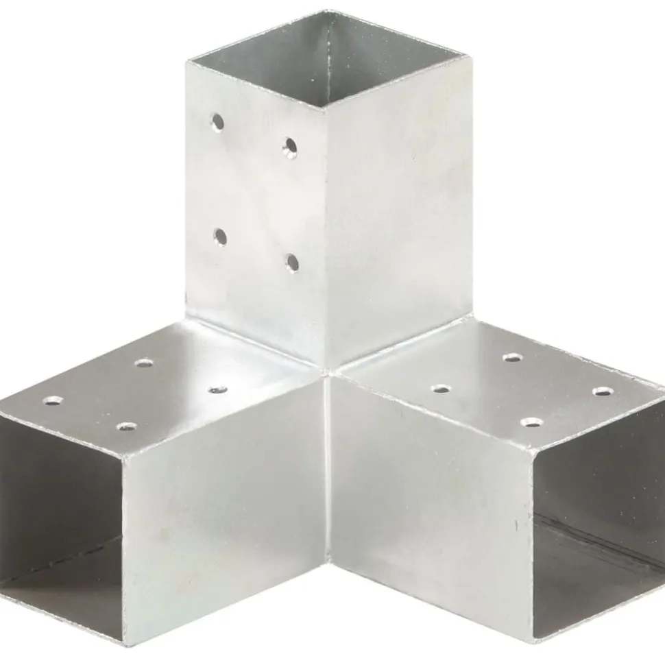 Tolppaliitin Y-muoto galvanoitu metalli 71x71mm