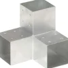Tolppaliitin Y-muoto galvanoitu metalli 101x101mm