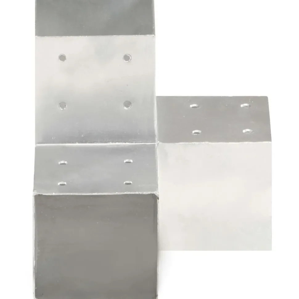 Tolppaliitin Y-muoto galvanoitu metalli 101x101mm