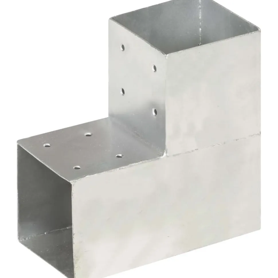 Tolppaliittimet 4kpl L-muoto galvanoitu metalli 101x101mm