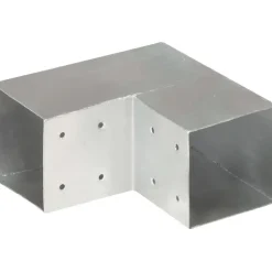 Tolppaliittimet 4kpl L-muoto galvanoitu metalli 101x101mm