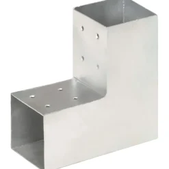 Tolppaliittimet 4kpl L-muoto galvanoitu metalli 81x81mm